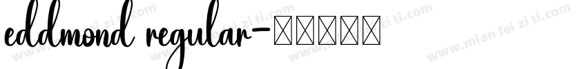 eddmond regular字体转换